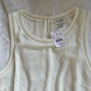 JCREW white sleeveless chiffon blouse